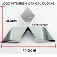 Logo MITSUBISHI dán đầu đuôi xe giá rẻ kích thước 11,5cm*10,3cm