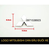 Logo MITSUBISHI dán đầu đuôi xe  giá rẻ kích thước 9cm*8cm