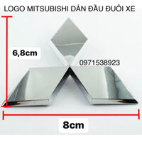 Logo MITSUBISHI dán đầu đuôi xe giá rẻ kích thước 8cm*6,8cm