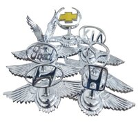 Logo Mui Xe Mazda, Toyota, Hyundai, Honda... cánh chim đặt nắp capo kim loại cao cấp