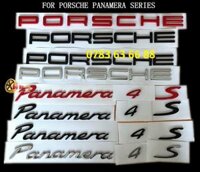 Logo PORSCHE tem chữ huy hiệu dán cayenne panamera macan 718 911 Boxster Cayman Carrera GTS Turbo ABS mạ điện các màu Crom sáng bóng đỏ vàng đen cao cấp