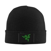 Logo Razer Inc Mới Mũ Len Dệt Kim Ấm Áp Trượt Tuyết Hip-Hop Co Giãn Mũ Topi Dạo Phố Unisex Mũ Dệt Kim Viền Uốn Mũ Thời Trang Hàng Có Sẵn