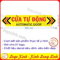 LOGO STICKER CỬA TỰ ĐỘNG, BIỂN BÁO CỬA TỰ ĐỘNG MỞ - AUTOMATIC DOOR