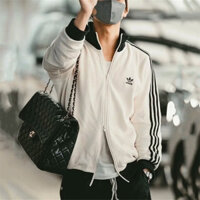 Logo thêu Adidas Original Bomber Jacket Cặp đôi Áo khoác cổ đứng Áo khoác thể thao