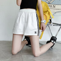 Logo thêu Adidas Quần short crop chính hãng Quần short nữ Quần short thông thường Quần short thể thao
