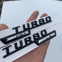 Logo turbo amg - Tem turbo amg đen - Chữ turbo amg mercedes