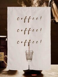 Logo tùy chỉnh, quán trà sữa, quán cà phê, rèm cửa, nhà bếp, phòng ăn, rèm vách ngăn chống dầu, vải quầy bar, rèm vải bán che