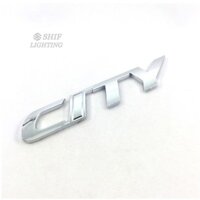 Logo xe Honda Chữ City dán sau đuôi cốp xe nhựa mạ crom