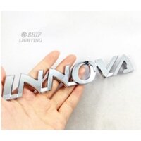 Logo xe Toyota nhựa mạ crom Chữ Innova dán sau đuôi cốp xe hơi ô tô