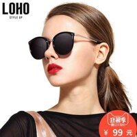 LOHO new sunglasses nữ bảo vệ UV cận thị sunglasses vòng mặt kính thời trang nữ Hàn Quốc phiên bản của thủy triều phân cực Kính râm