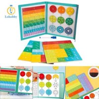 Lohobby Phân Số Thao Tác Trường Học Trí Thông Minh Giáo Dục Phát Triển Màu Sắc Cầu Vồng Viền Gạch Vòng Tròn Đồ Chơi Toán Học