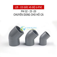 Lơi ( Co góc 45 độ)  U-PVC XÁM chuyên dùng cho hồ cá