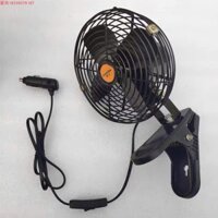 (Lõi Đồng) Quạt 12v, 24v, Quạt kẹp mini lồng sắt kẹp trên ô tô, xe hơi, xe tải có lồng sắt, cánh sắt  20cm-23cm