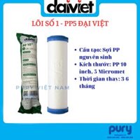 LÕI LỌC NƯỚC 123 ĐẠI VIỆT PP-CTO-PP HÀNG CHÍNH HÃNG - DÙNG CHO MÁY LỌC NƯỚC DAIKIOSAN, MAKANO VÀ CÁC MÁY LỌC NƯỚC RO - Lõi số 1 - PP5