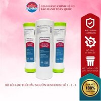Lõi Lọc Nước 123 SUNHOUSE Bộ 3 Lõi Lọc Thô Cho Máy Lọc Nước R.O