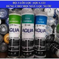 Lõi lọc nước AQUA chính hãng - Bộ lõi lọc thô 1 2 3