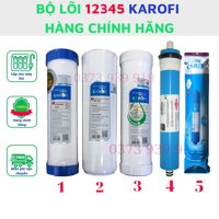 Lõi lọc nước số 12345 Karofi hàng chính hãng lắp cho máy lọc nước Karofi 5 cấp lọc và máy lọc nước