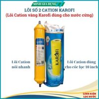 Lõi lọc nước số 2 CATION VÀNG KAROFI giúp làm mềm nước - dành cho nước nhiễm đá vôi, nước giếng khoan.