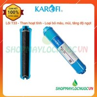 Lõi lọc số 5 KAROFI - Lõi T33-GAC - Than hoạt tính Gáo dừa tự nhiên - Khử mùi, màu, chất hữu cơ, tăng vị ngọt cho nước