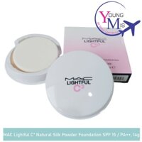 Lõi phấn phủ MAC lightfull C3 Natural Silk Powder Foundation SPF 15/PA++ 14g tự nhiên, mịn màng - Youngmis.vn