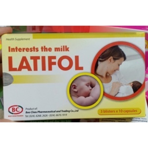 Lợi sữa Latifol cho mẹ đang cho con bú