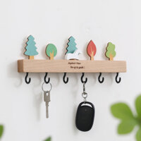 Lối Vào Móc Chìa Khóa ins Phong Cách Lối Vào Tường Treo Chìa Khóa Giá Để Đồ Gỗ Chắc Chắn Trang Trí Dễ Thương Bắc Âu