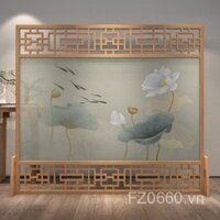 Lối vào phòng ngủ di động kiểu Trung Quốc gia dụng hiện đại màn hình ghế ngồi thiền vách ngăn phong cách phòng khách đơn giản bằng gỗ nguyên khối bước vào cửa UYAG