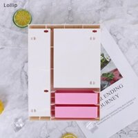 Lollip Ba Cửa Màu Hồng Hiện Đại Tủ Quần Áo Cho Búp Bê Nội Thất Quần Áo Phụ Kiện Đồ Chơi SG