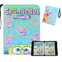Lolo SpongeBob SquarePants Thẻ Sách Bob Pie Ngôi Sao Lớn Bạch Tuộc Dễ Thương Sách Bảo Quản 9 Lưới Rời Lá Da Bộ Sưu Tập Sách