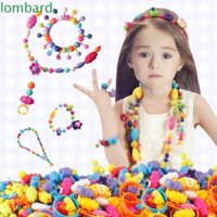 Lombard 1 Bộ Hạt Pop Snap, Bộ Dụng Cụ Làm Vòng Tay Thời Trang DIY Pop Hạt Đồ Chơi Bé Gái, Sáng Tạo Các Loại Hình Dạng Bộ Trang Sức Nhựa Nhiều Màu Sắc Nhựa Pop Hạt Làm Băng Đô Quấn Tóc