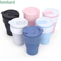 Lombard Cốc có thể gập lại có nắp, Có thể gập lại có nắp Cốc cà phê gấp, Cốc uống nước bằng silicon có thể tái sử dụng 375ml Cốc du lịch di động Cắm trại