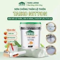 [Lon 1Kg ] Sơn Chống Thấm Sàn TAIKO NITTON (Gốc Acrylic) - Tặng Kèm Chổi (Lu) và Vải Kết Cấu