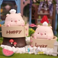 Lợn Hồng Xả Stress - Tượng Con Vật Trang Trí Ô Tô Bàn Làm Việc Xinh Xắn - Món Đồ Vô Tri Cute Tượng Lợn Hồng Phong Thủy