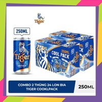 LON NHỎ - COMBO 2 Thùng Bia Tiger COOLPACK 250ml