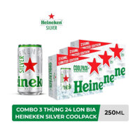 LON NHỎ _ COMBO 3 THÙNG BIA HEINEKEN COOLPACK 250ML
