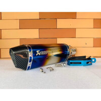 Lon pô akrapovic lục giác titan và carbon full phụ kiện kèm tiêu ngoài