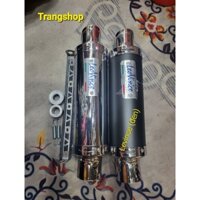 Lon Pô Độ Leovince full pas kẹp, lò xo, tiêu nhôm.(đen)