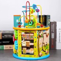 Lớn rương xung quanh đồ chơi hạt giáo dục sớm của chàng trai và cô gái xung quanh hạt đính cườm câu đố 1-2-3 lực khối một đứa bé 6 tuổi Đồ chơi bằng gỗ