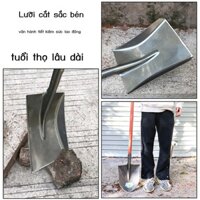 lớn Xẻng thép mangan đào ngoài trời đất tơi xốp vườn dụng cụ làm để trồng rau và cây nông nghiệp