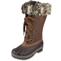 London Fog Womens Melton Cold Weather Waterproof Snow Boot