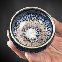 Lồng bạc xây dựng Diêu Biến Thiên Mục thuần thủ gốm sứ chủ nhân đơn thập nhị cầm tinh phẩm trà công phu chén