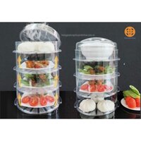 Lồng Bàn Đậy Thức Ăn, Lồng Bàn Giữ Nhiệt Đa Tầng Bằng Nhựa Cao Cấp 5 TẦNG