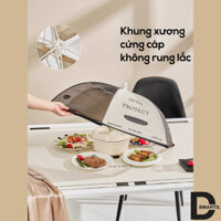 Lồng bàn gấp gọn đậy thức ăn, chất liệu vải polyester bền chắc kích thước 70cm cao cấp