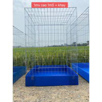 lồng bay 1mv cao 1,5m + 1 khay + 1 gáo