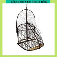 Lồng bẫy chào mào chất liệu LỤI, Lồng bẫy chim chào mào chim Chòe Than, bẫy lụi móc sắt loại 2