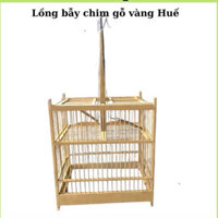 Lồng bẫy chào mào gỗ huế vàng 2 cửa siêu nhạy bén  PETBIRD