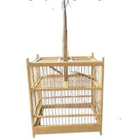 Lồng bẫy chào mào huế 2 cửa gỗ vàng kích thước 40x26x40cm,Lồng bẫy chim chào mào ,chích chòe siêu nhạy bén