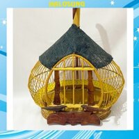 Lồng bẫy chim cu gáy Halosung chất lượng cao kèm phụ kiện lồng chim LC74