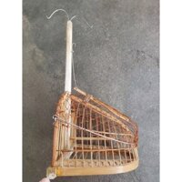 Lồng bẫy chim khuyên chim sâu siêu nhạy. Khung gỗ nan tre già đã qua xử lý độ bền cao. Lẫy sập siêu nhạy, có móc treo