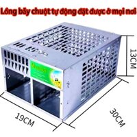 Lồng bẫy chuột 3 cửa mẫu mới đa chức năng bẫy chuột tự động ngoài trời